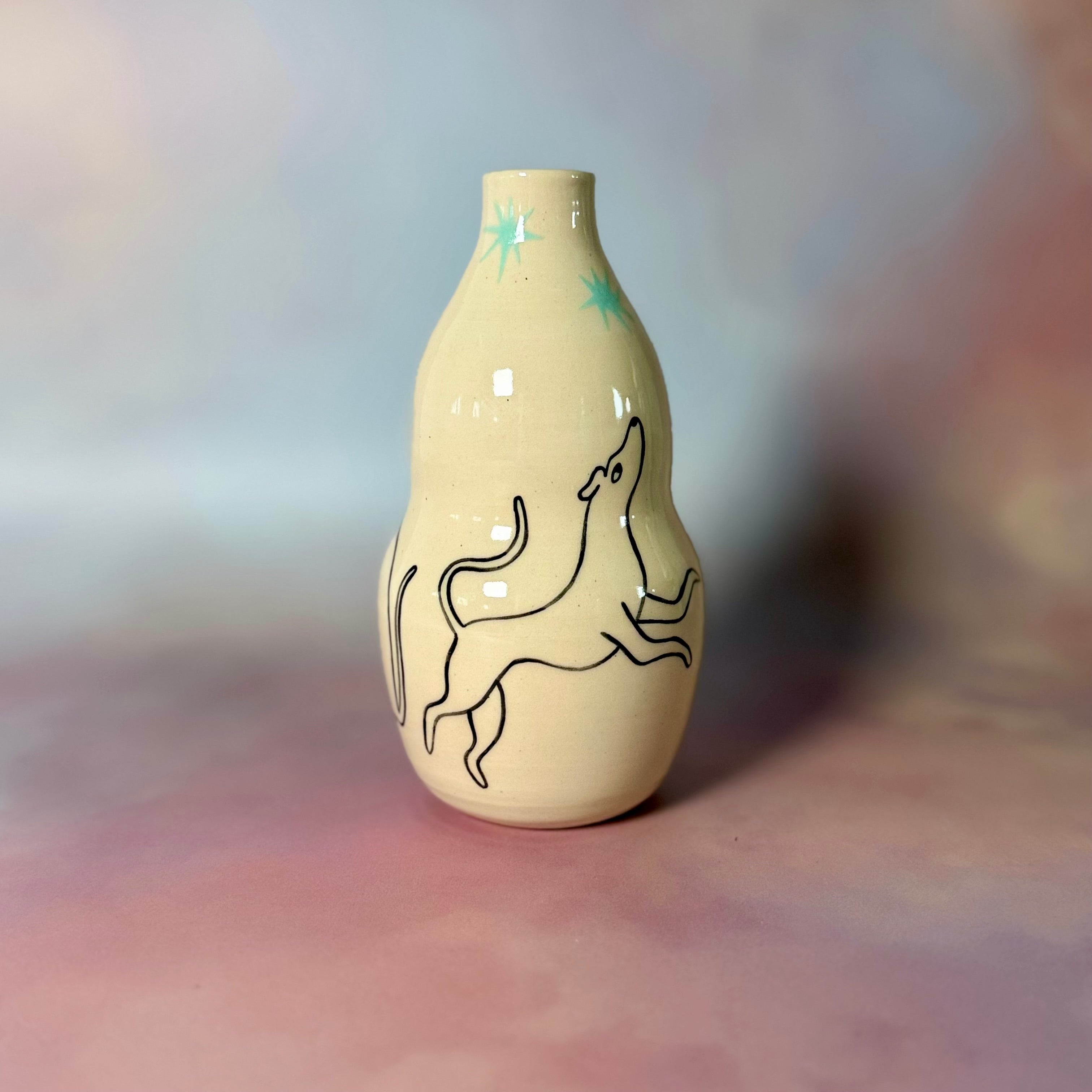 Dancing Dog Vase